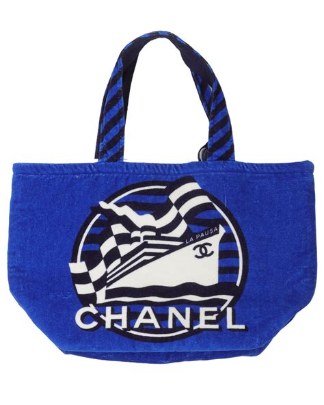 beach ball handbag chanel|Chanel terry cloth beach bag.